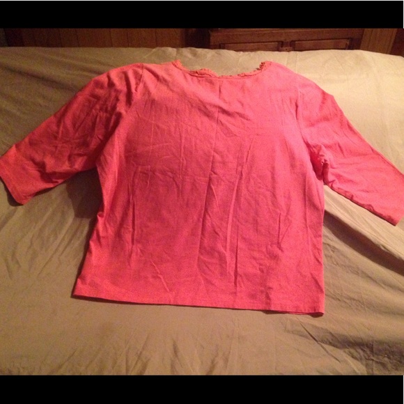 🌺🌸Coral 3/4 sleeve Liz Claiborne - Picture 7 of 7